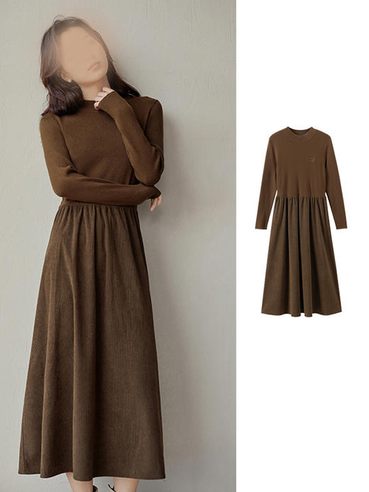 裁缝学苑AS159针织打底连衣裙纸样女装秋冬新款长裙服装打板裁剪 商品图1