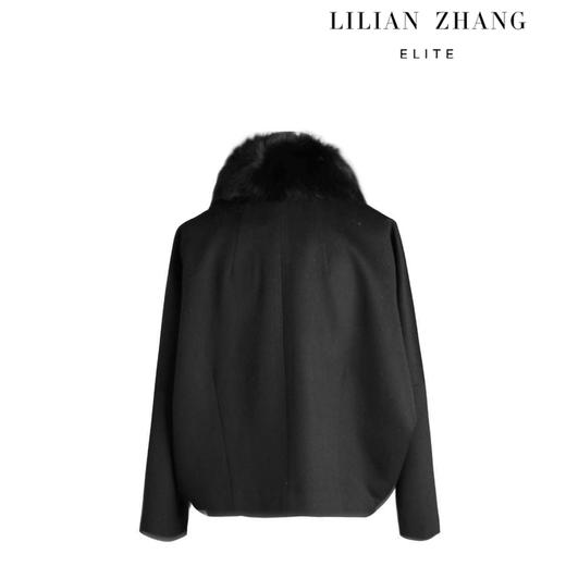 定制—复古风—毛领可脱卸优雅时尚长袖羊毛羊绒短款斗篷 1806009 商品图1