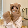【升级四合一 温暖过冬】小熊帽子冬天可爱围巾手套一体冬季围脖连帽女口罩保暖秋冬三件套 商品缩略图1