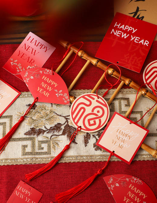 【新】年宵花装饰/新中式挂卡（含流苏挂绳） 商品图4