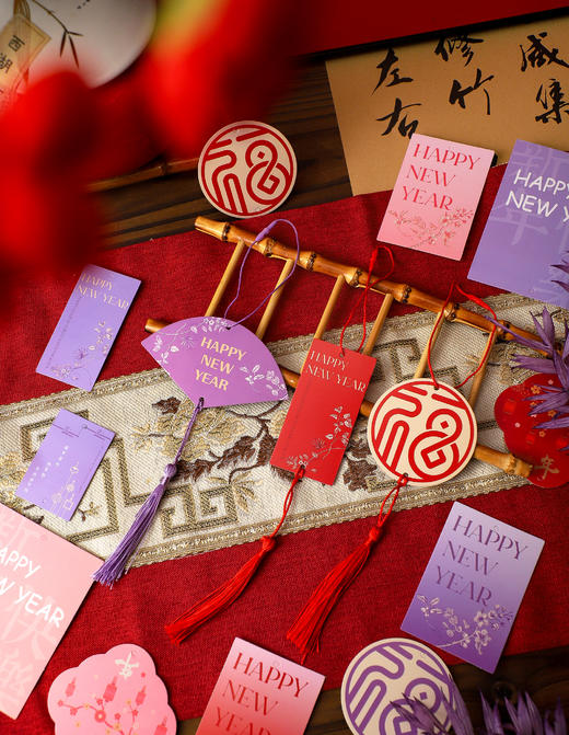 【新】年宵花装饰/新中式挂卡（含流苏挂绳） 商品图2
