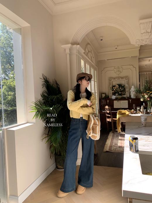 Read Nameless /小鸡黄系带针织开衫 商品图2