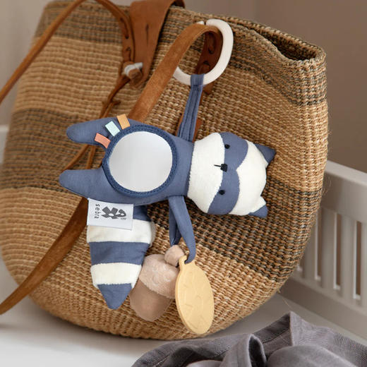 丹麦Sebra 可爱动物造型吊饰玩具牙胶挂环便携磨牙安抚玩偶 0月+ 商品图2