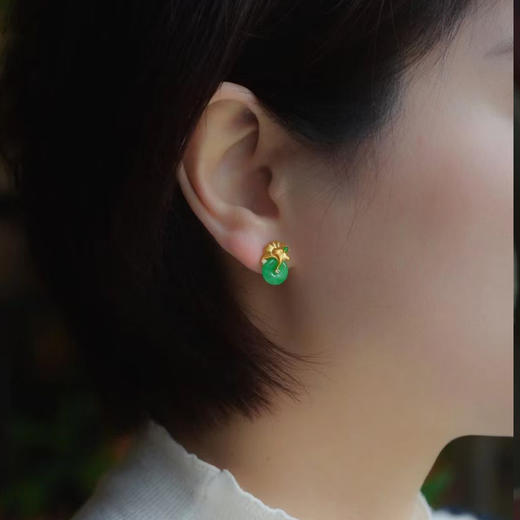 龢盒原创 唯美动人的银杏叶/飞鸟耳钉 商品图3