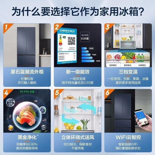 海尔（Haier）冰箱 BCD-342WLHFD9DB9U1 商品图2