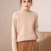 丁摩 冬季羊绒衫女100%山羊绒23秋冬新款半高领加厚长袖针织打底衫 商品缩略图0