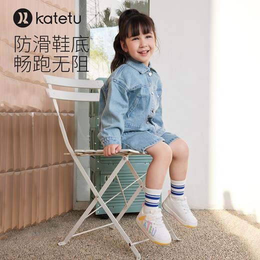 卡特兔童鞋儿童板鞋男童2024春季新款软底防滑透气休闲女童跑步鞋 商品图2