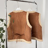 裁缝学苑AS161皮毛一体马甲纸样女装复古麂皮绒羊羔毛背心上衣样衣 商品缩略图1