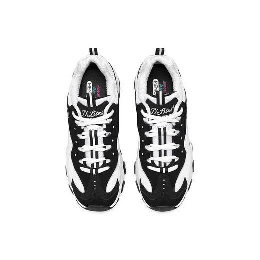 Skechers斯凯奇怪兽甜心女潮流老爹鞋时尚经典熊猫鞋12493-BKW  商品图3