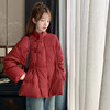 大红色轻薄短款盘扣羽绒服女宽松显瘦冬季2023年新款小个子设计感QQGZ-6630 商品缩略图0