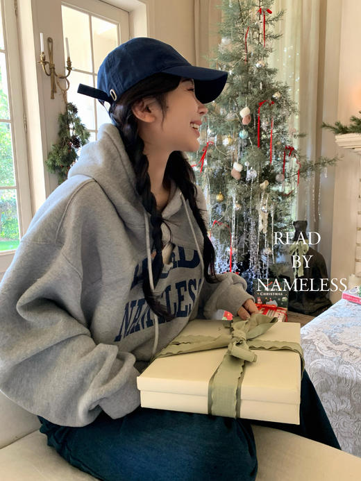 Read Nameless /RN品牌logo挖空灰色卫衣 商品图3