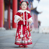 儿童汉服古装冬季中国风，加绒小女孩古风汉服裙PJX-DDG2440 商品缩略图2