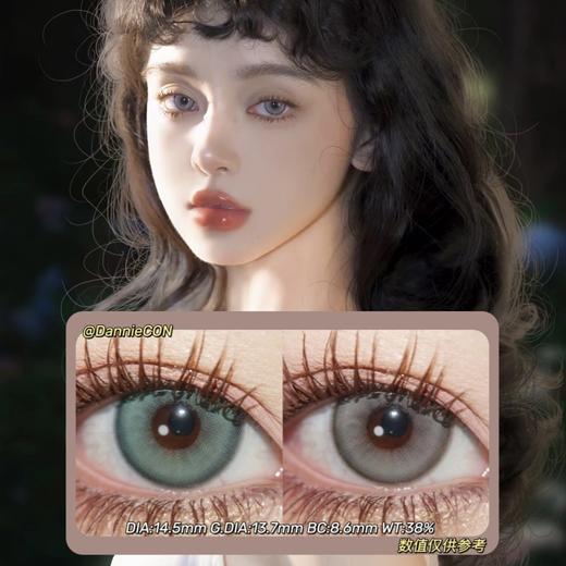 HANAWINK年抛·卡莫利月光&花园嬉皮士·14.5mm(着色参考13.7mm) 0-1000度(有525/575) 韩产进口·(建议佩戴6-8个月左右更换) 商品图0