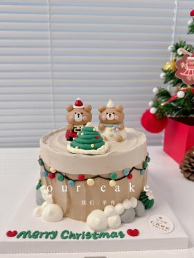 圣诞节小动物卡通蛋糕（小动物可改）-低糖处理无添加