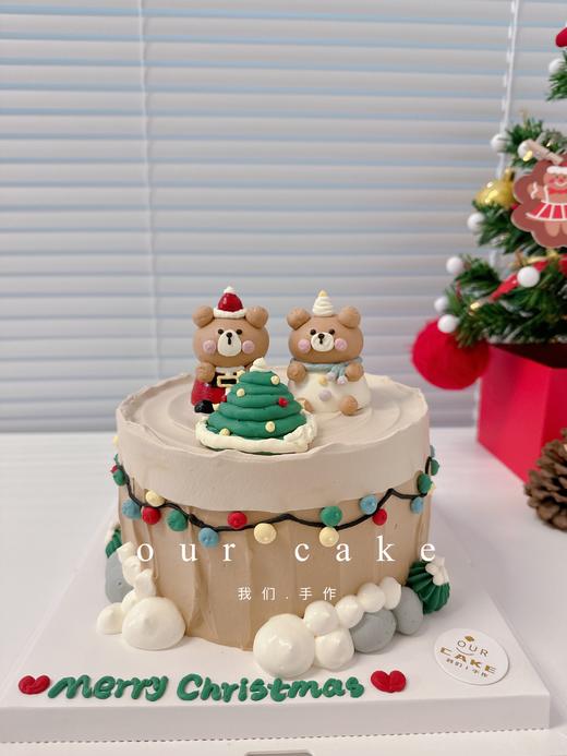 圣诞节小动物卡通蛋糕（小动物可改）-低糖处理无添加 商品图0