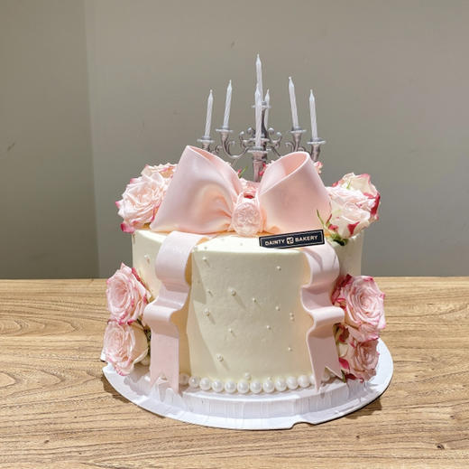 女士蛋糕 | 鲜花蝴蝶结蛋糕6寸8寸（纯动物奶油 新鲜水果夹心 提前2天预定） 商品图2