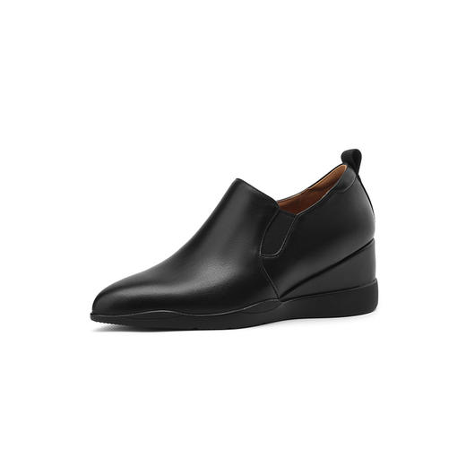 舒适简约，尖头里外全皮坡跟一脚蹬单鞋BXJ-379-1 商品图12