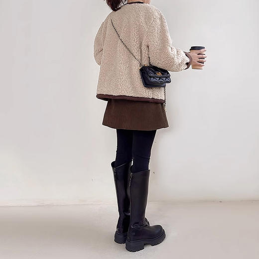 裁缝学苑AX152羊羔毛外套纸样女装短款皮毛一体上衣服装打版裁剪 商品图2