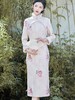 优雅气质，冬季牡丹印花毛领旗袍文艺名媛风宴会礼服走秀旗袍BS-2861 商品缩略图1