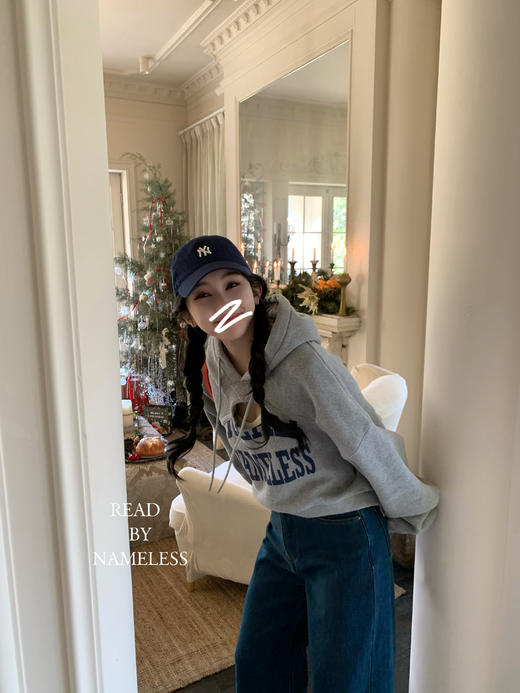 Read Nameless /RN品牌logo挖空灰色卫衣 商品图8