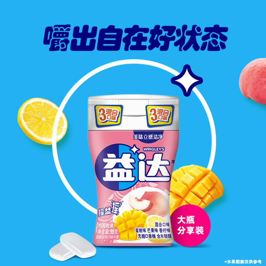 益达 口香糖 木糖醇 混合口味98g*1瓶 约70粒 分享装 清新口气 休闲零食 包邮 商品图0