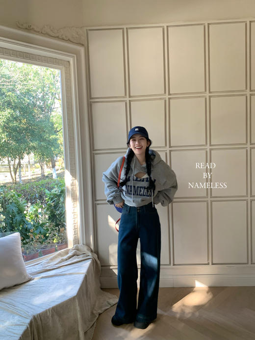 Read Nameless /RN品牌logo挖空灰色卫衣 商品图7