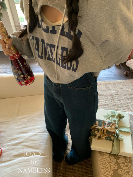 Read Nameless /RN品牌logo挖空灰色卫衣 商品图11