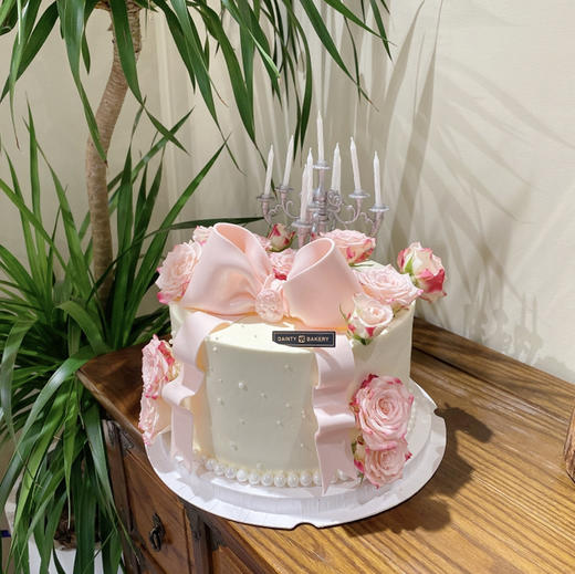 女士蛋糕 | 鲜花蝴蝶结蛋糕6寸8寸（纯动物奶油 新鲜水果夹心 提前2天预定） 商品图3