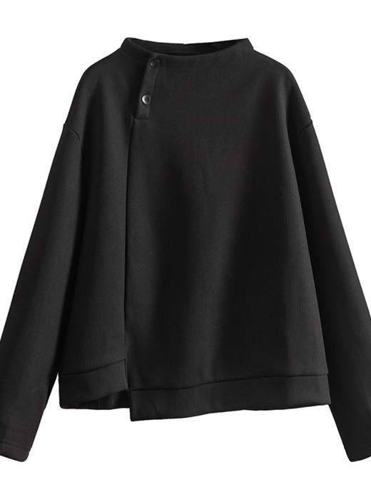 裁缝学苑AS162 不规则半高领加绒长袖卫衣纸样女装打版裁样板图 商品图5