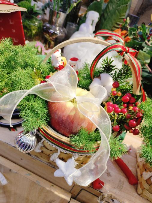 圣诞节苹果花篮 商品图2