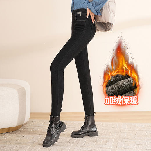 加绒加厚保暖裤，冬季新款一体绒小脚裤新款女装长款裤子MYX-HWM-82371-Y 商品图1