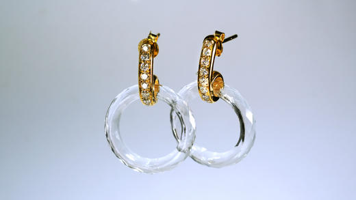 大水晶耳圈 商品图0