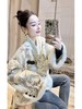 新中式白色刺绣唐装棉服2023冬季新款时尚高级感保暖国风外套AHM-ymy5020 商品缩略图2