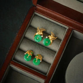 龢盒原创 唯美动人的银杏叶/飞鸟耳钉