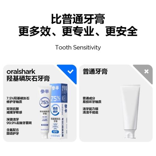 参半oralshark满陇桂雨味羟基磷灰石牙膏100g-6832 商品图2