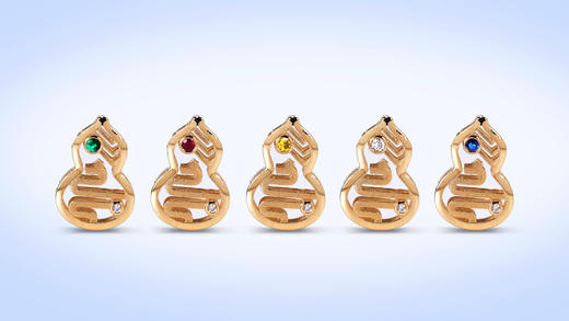 吉祥五色葫芦挂坠 商品图0