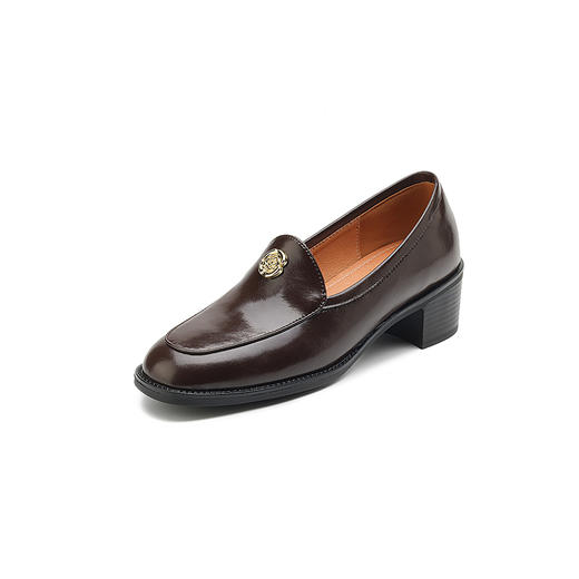 时尚显瘦，绒里保暖粗跟乐福鞋HJ-H329 商品图13