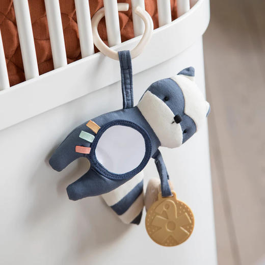 丹麦Sebra 可爱动物造型吊饰玩具牙胶挂环便携磨牙安抚玩偶 0月+ 商品图1