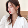 S925银针长款镶水晶耳坠几何流苏方形耳环LY 商品缩略图3