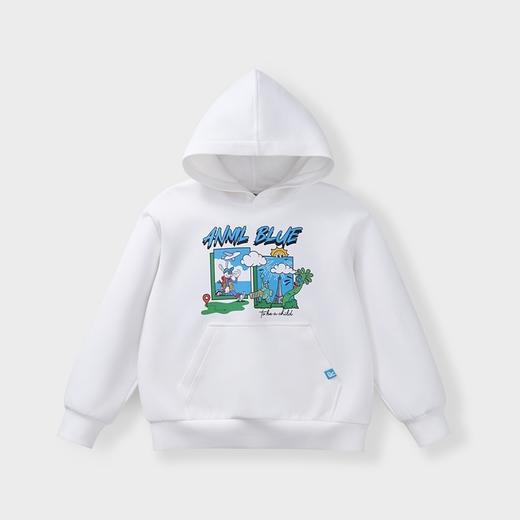 男童简约带帽长袖卫衣BLUE新款安奈儿童装实体店同款AB411663 商品图1
