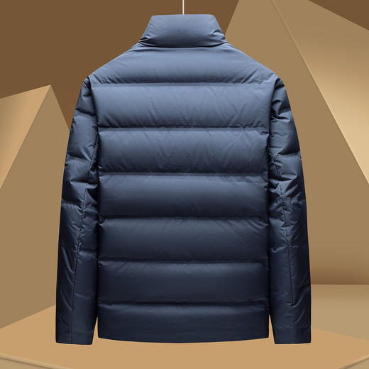 【90白鸭绒】罗蒙撞色羽绒服男短款冬季保暖面包服男士羽绒服外套男 商品图2