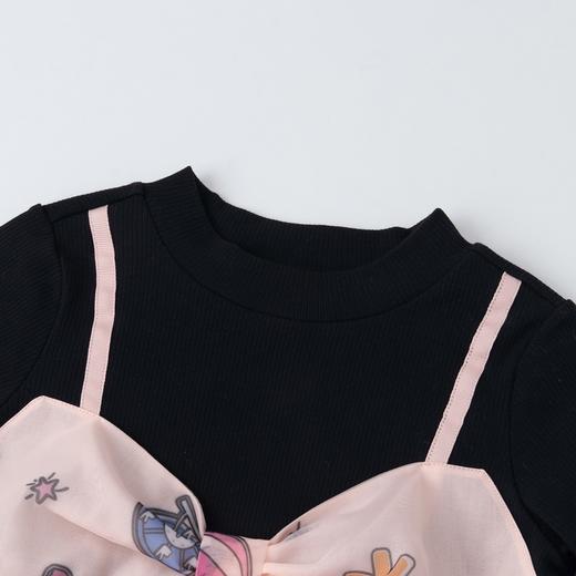 女童俏皮假两件长袖连衣裙子新款安奈儿童装实体店同款AG413538 商品图1