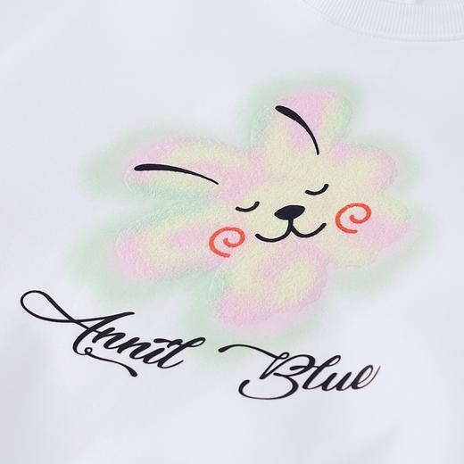 女童简约宽松长袖卫衣BLUE新款安奈儿童装实体店同款AG411659 商品图3