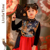 littletime女童汉服中国风唐装2023秋冬新款儿童无袖古风连衣裙 商品缩略图3