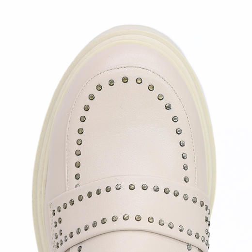 #断码特价37（38码）#西班牙原产时尚轻便舒适厚底女款乐福鞋四季款5783白色 商品图9