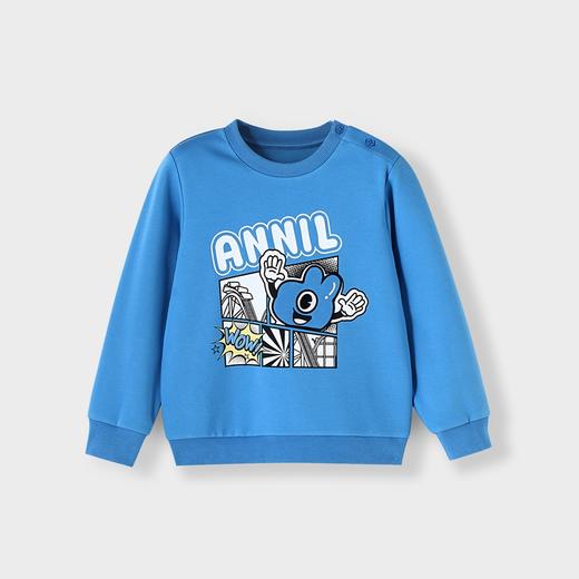 男童趣味涂鸦圆领长袖卫衣新款安奈儿童装实体店同款XB411583 商品图0