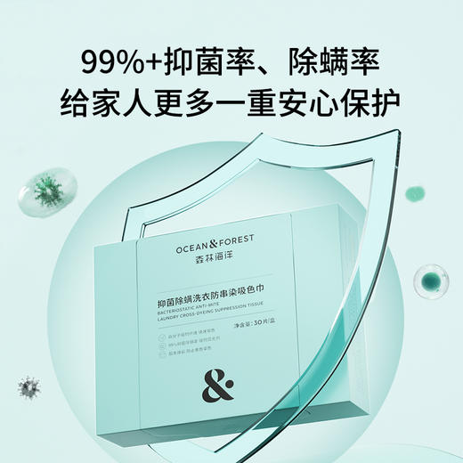 【1盒/2盒/3盒】森林海洋除螨洗衣防串染吸色巾30片/盒 A-3521 商品图4