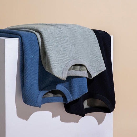 柒牌男士休闲上衣保暖内衣圆领羊毛秋衣抑菌打底衫内搭外穿卫衣男	125F70040 商品图5