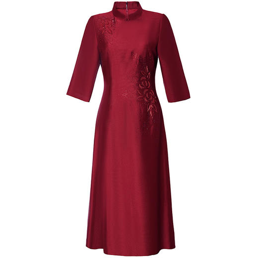 喜婆婆旗袍妈妈婚礼礼服婚宴装结婚喜服大码高端气质YZL-803# 商品图4