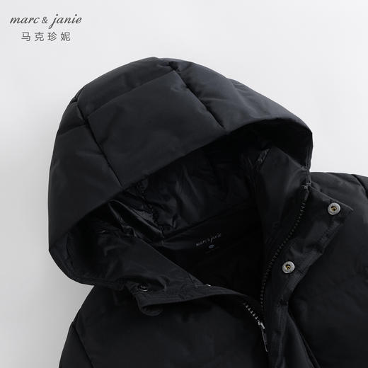 马克珍妮冬装新款 男女童连帽压胶长款保暖羽绒服231710 商品图4
